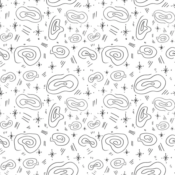Abstract Doodle Spiraal Beroerte Maximalisme Eenvoudig Patroon Een Digitale Illustratie — Stockfoto