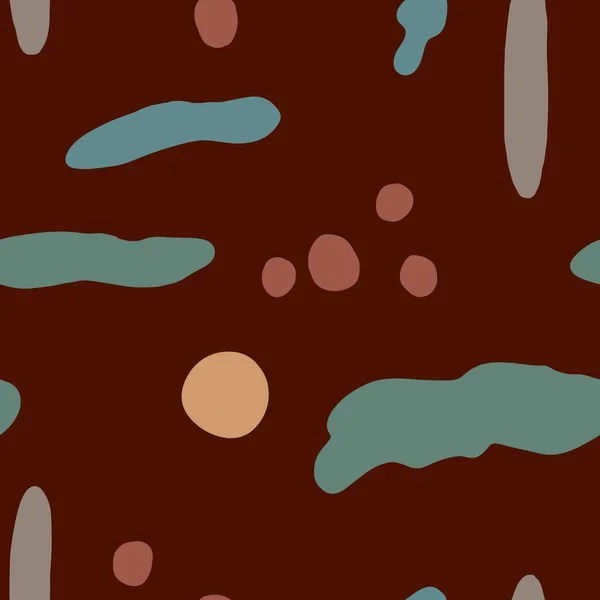 海湖浅褐色现代抽象无缝可爱图案 数字图解 手绘纹理和隔离 用于设计 印刷品 纺织品 邀请函 优惠券 — 图库照片
