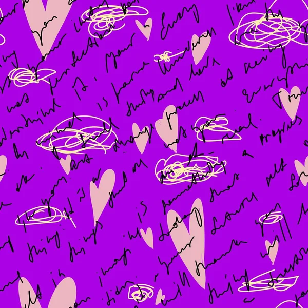 Красная Розовая Рука Сердца Неоновым Фиолетовым Рисунком Цифровая Иллюстрация Ручной — стоковое фото