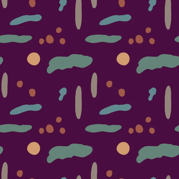 海湖扁平紫罗兰现代抽象无缝图案 数字图解 手绘纹理和隔离 用于设计 印刷品 纺织品 邀请函 优惠券 — 图库照片