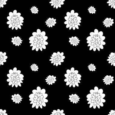 Çiçek soyut basit çizgiler siyah, pürüzsüz desen. Dijital bir çizim. El yapımı ve izole edilmiş. Tasarım, kumaşlar, baskılar, tekstil, kartlar, davetiyeler, afişler, kuponlar için kullanılacak.