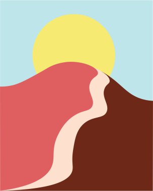 Görsel sanat, dikey minimalist arkaplan, modern illüstrasyon.