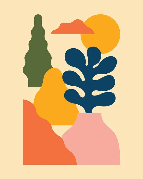 Görsel sanat, dikey minimalist arkaplan, modern illüstrasyon.