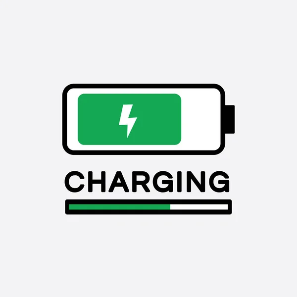 Chargeur Électrique Logo Autocollant — Image vectorielle