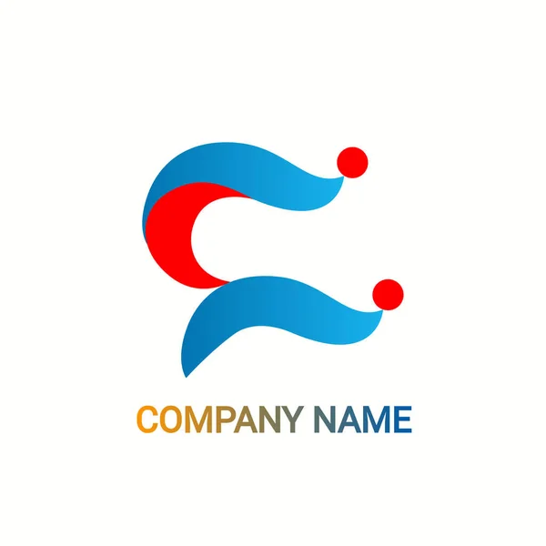 Logo Grün Blau Rot Weißer Hintergrund — Stockfoto