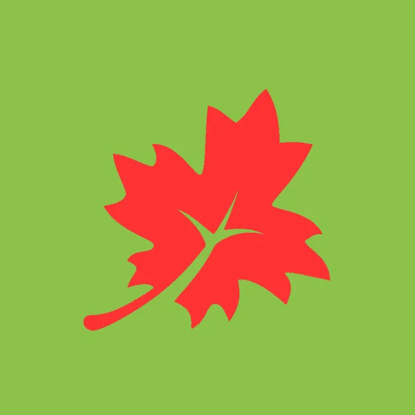 Kırmızı Begron Yeşil Yaprak Logosu — Stok fotoğraf
