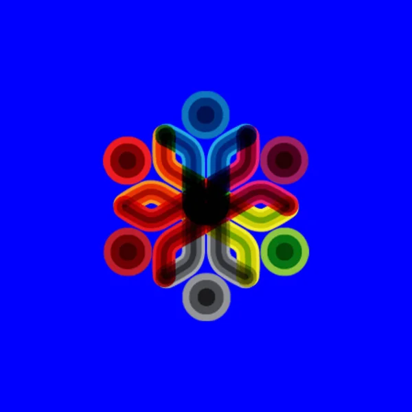 Колір Логотипу Червоний Жовтий Зелений Круглий Синій Жебрак — стокове фото