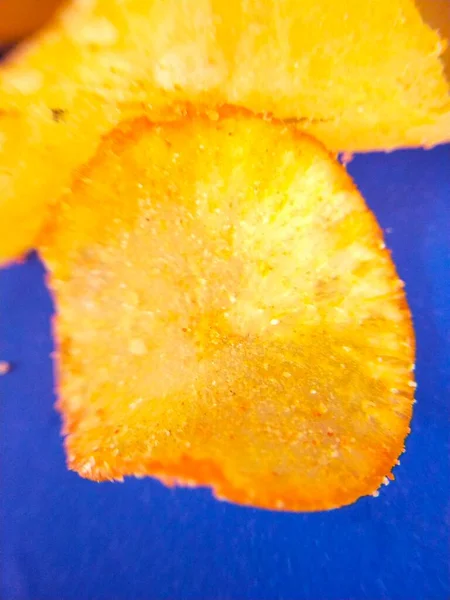 Papas Fritas Yuca Amarillas Delicioso Dulce Azul Begrón — Foto de Stock