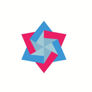 soyut geometrik şekil logo tasarım vektör şablonu