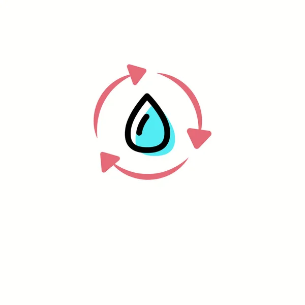 Vektorillustration Des Wassertropfensymbols — Stockfoto