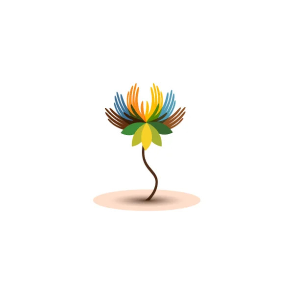 Πρότυπο Λογότυπο Λουλούδι Εικονογράφηση Διάνυσμα Γραφικό Σχέδιο — Φωτογραφία Αρχείου
