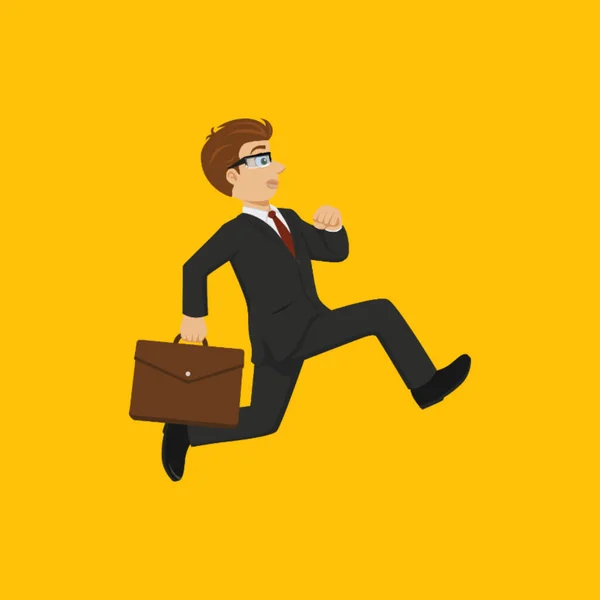 businessman avatar, illustration, vector on blue background.