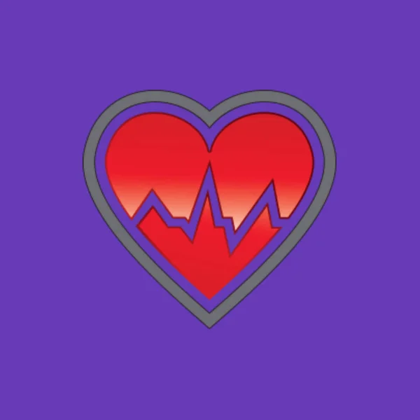Kalp Atışı Ikonu Web Tasarımı Için Kalp Atışı Vektör Simgelerinin — Stok fotoğraf