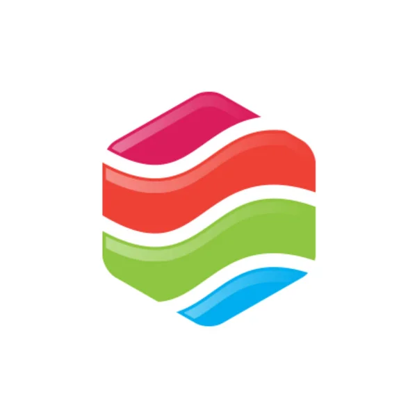 Diseño Logotipo Geométrico Colorido Abstracto Elemento Plantilla Vector Para Identidad — Foto de Stock