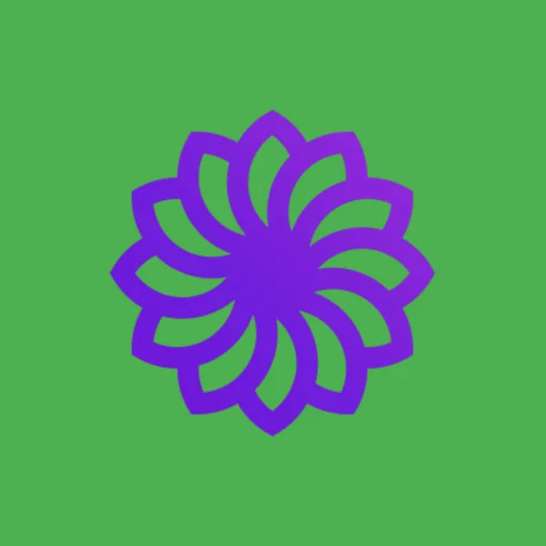 Icône Logo Fleur Illustration Vectorielle — Photo