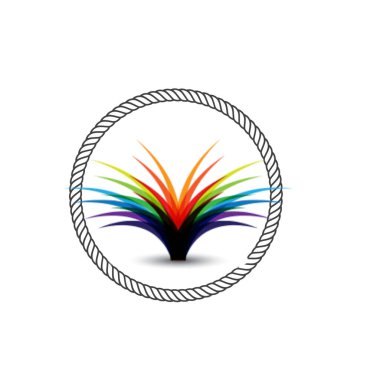 Logo kırmızı mavi bigron beyaz siyah