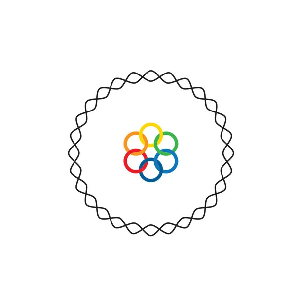 Logo Merah Kuning Biru Bigron Putih Hitam — Stok Foto
