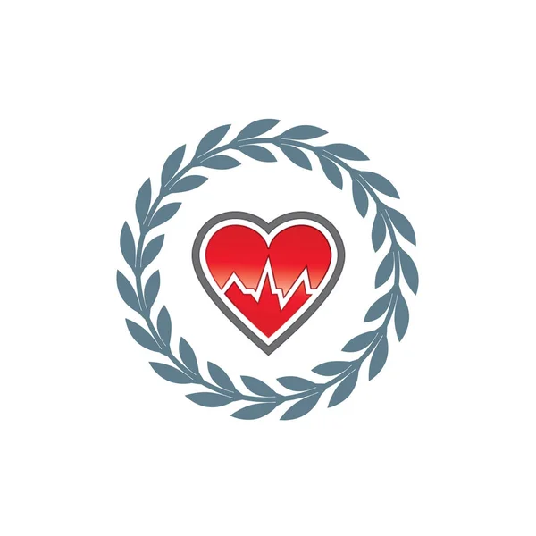 Kalbi Olan Bir Kalkan Sağlık Logosu Tıbbi Sağlık Konsepti Resimleme — Stok fotoğraf