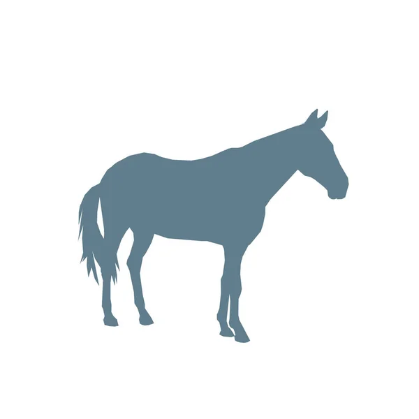 Pferd Silhouette Ikone Vektor Illustration Schwarz Rot Grün Kreisförmige Linie — Stockfoto