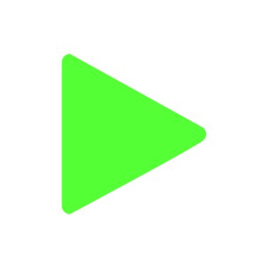 Beyaz arkaplanda yeşil üçgen logosu