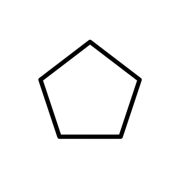 Черный Угол Пятиугольника Белый Фон — стоковое фото