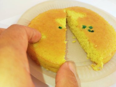 Sarı roto keki. Lezzetli, sağlıklı yemek.