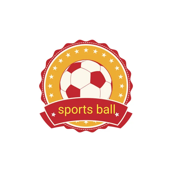 Λογότυπο Μπάλα Πολύχρωμο Κίτρινο Κόκκινο Λευκό Μαύρο Άσπρο Φόντο — Φωτογραφία Αρχείου
