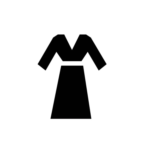 あなたのウェブやモバイルアプリのデザインのための白い背景に隔離されたドレスアイコンベクトル ハンガーロゴのコンセプト — ストック写真