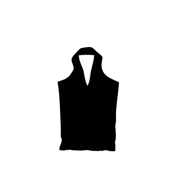 Gömlek Ikonu Giysi Vektör Logosu Tasarımının Düz Çizimi — Stok fotoğraf