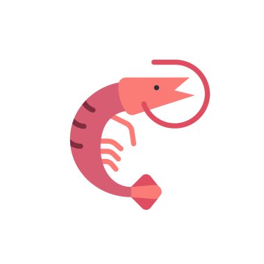 Karides logo vektör illüstrasyon tasarımı