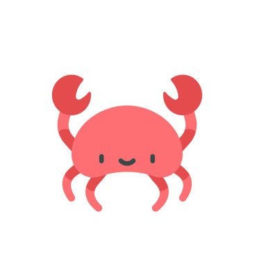 Yengeç simgesi vektör illüstrasyonu