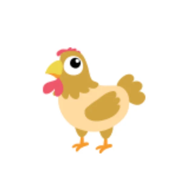 Beyaz Arka Planda Küçük Şirin Bir Tavuk — Stok fotoğraf