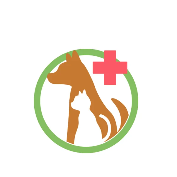 Ikona Wektora Logo Weterynaryjnego Ilustracja — Zdjęcie stockowe