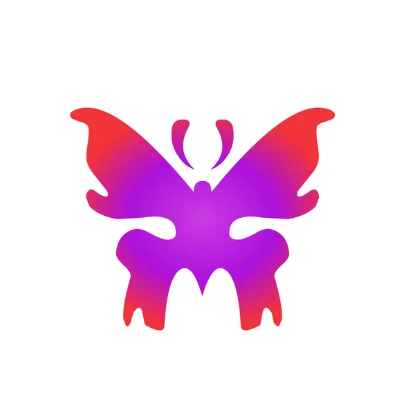 Logotipo Mariposa Abstracta Ilustración Vectorial Aislado Blanco —  Fotos de Stock