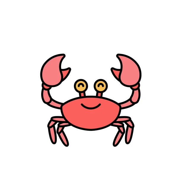 Niedlichen Krabben Cartoon Vektor Illustration — Stockfoto