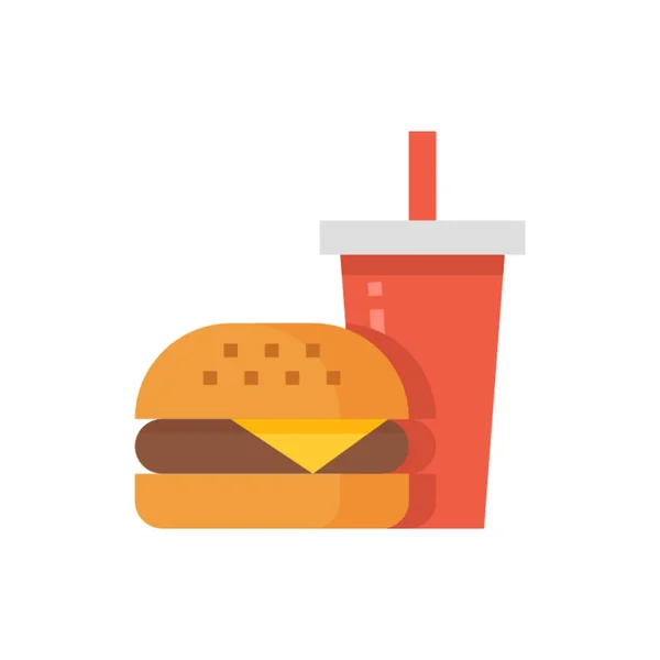 Burger Food Drink Theme Vector Illustration — Stock Photo, Image