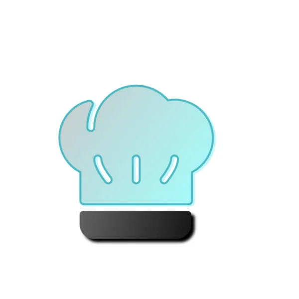 Kochmütze Symbol Isoliert Auf Weißem Hintergrund Kochsymbol Kochmütze Symbole Quadratischen — Stockfoto