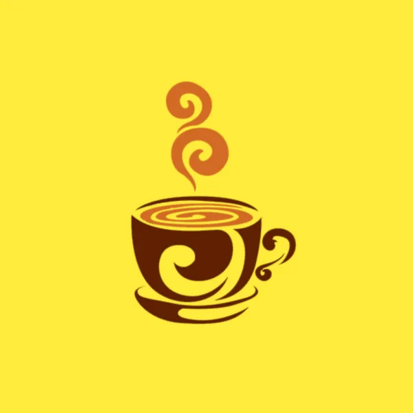 Kávéscsésze Egy Ikonnal Vektor Illusztráció — Stock Fotó