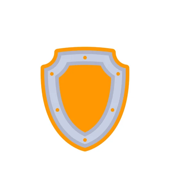 Значок Щита Плоска Ілюстрація Символу Безпеки Ізольовано Білому Тлі — стокове фото
