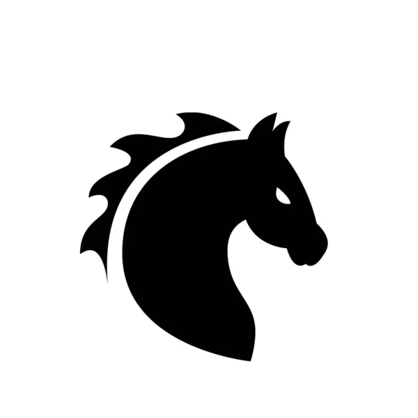 Ícone Silhueta Cavalo Ilustração Vetorial — Fotografia de Stock