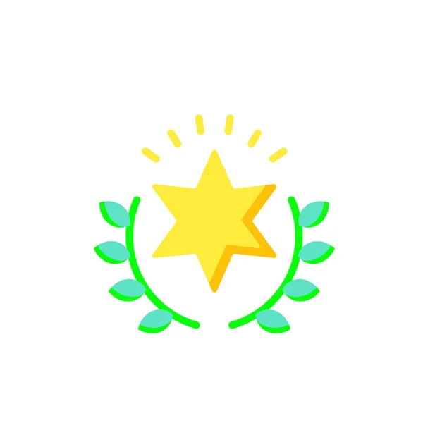 Yıldız Yaprağı Logo Tasarım Vektör Şablonu — Stok fotoğraf