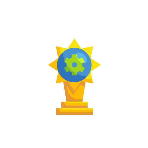Trophy Utmärkelse Ikon Vektor Illustration Design — Stockfoto