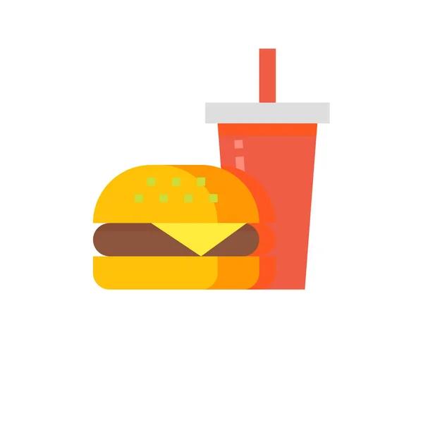 Fast Food Ikona Wektor Ilustracja — Zdjęcie stockowe