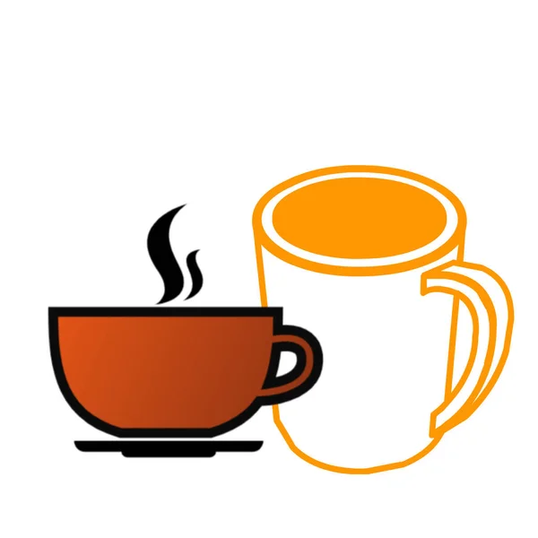 コーヒーカップのアイコン ベクターイラスト — ストック写真