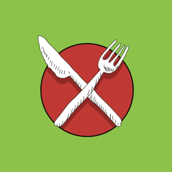 Fork Knife Icon Vector Illustration — Stock Photo, Image