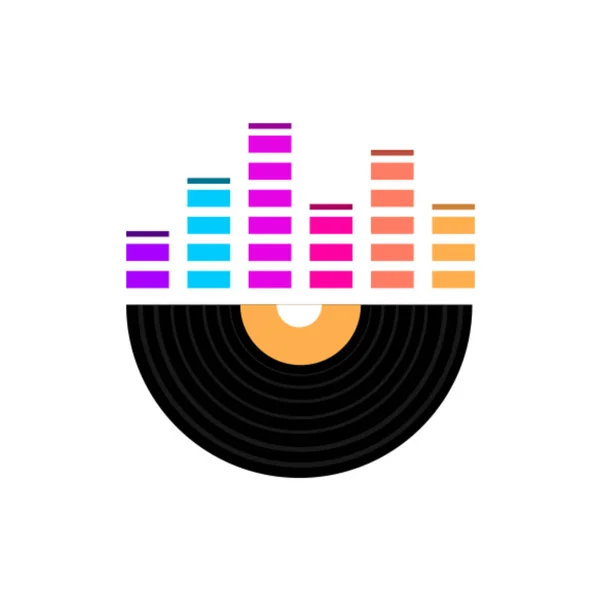 Muziek Club Logo Ontwerp Template Vector Illustratie — Stockfoto