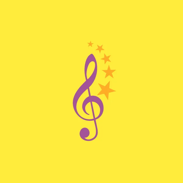 Musik Note Symbol Vektor Illustration — Stockfoto