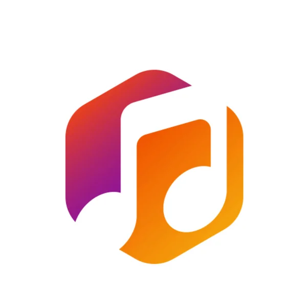 Música Nota Logo Diseño Vector Plantilla — Foto de Stock