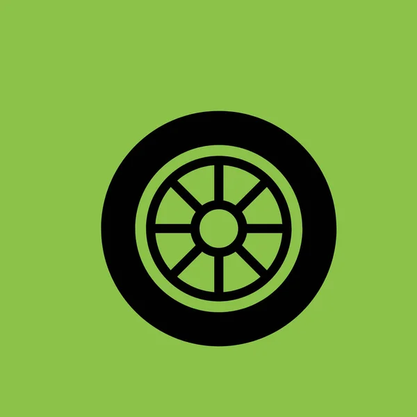 車の車輪のアイコン ベクターイラスト — ストック写真