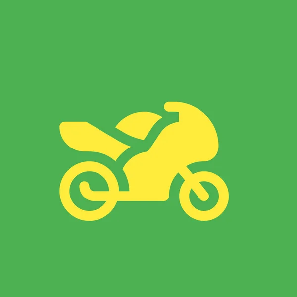Икона Мотоцикла Плоский Дизайн Векторная Иллюстрация — стоковое фото